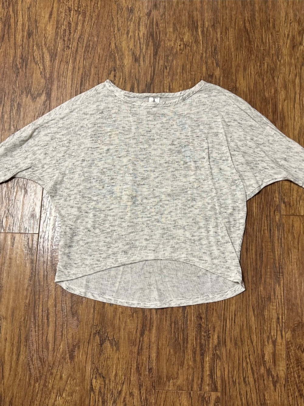 Love Soup Women's Crop Long Sleeve Shirt Lightweight Semi-Sheer Size XS